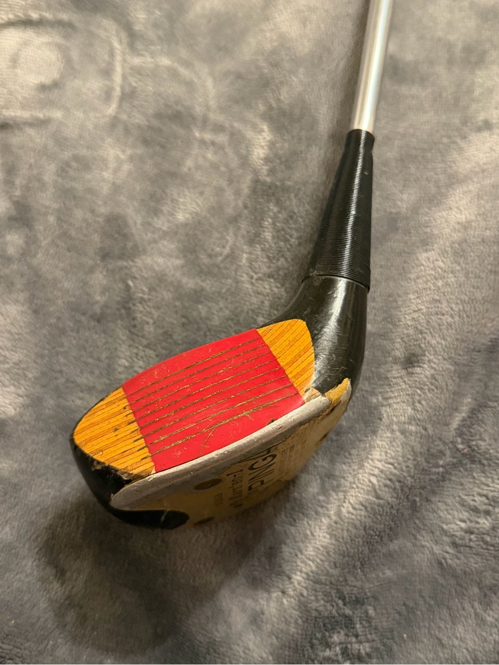 Ping Wooden Golf Club Head in Red, Yellow, Black